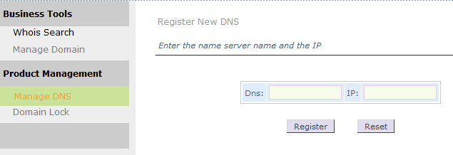 register nameserver